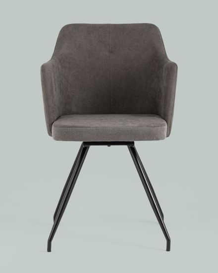 Стул Suri вращающийся шеннил серо-коричневый