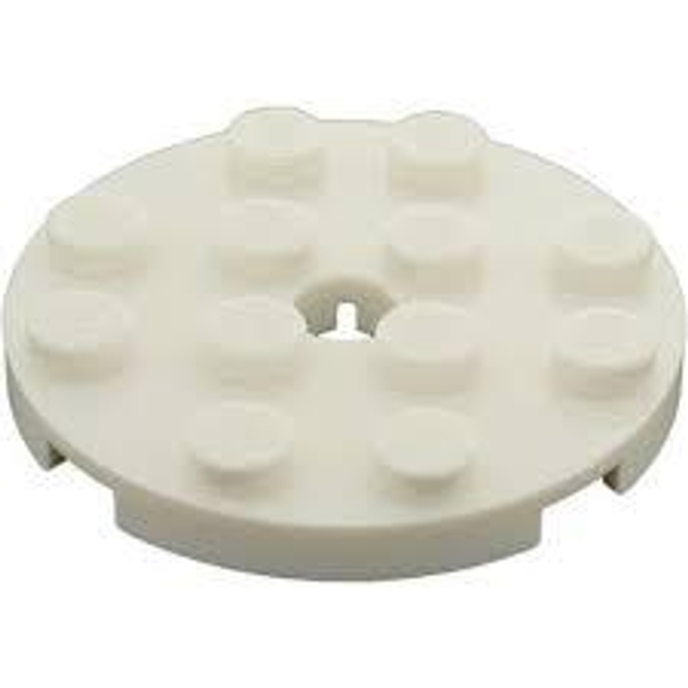Lego 50шт Круглая Плитка 4х4 (белый) 4515347