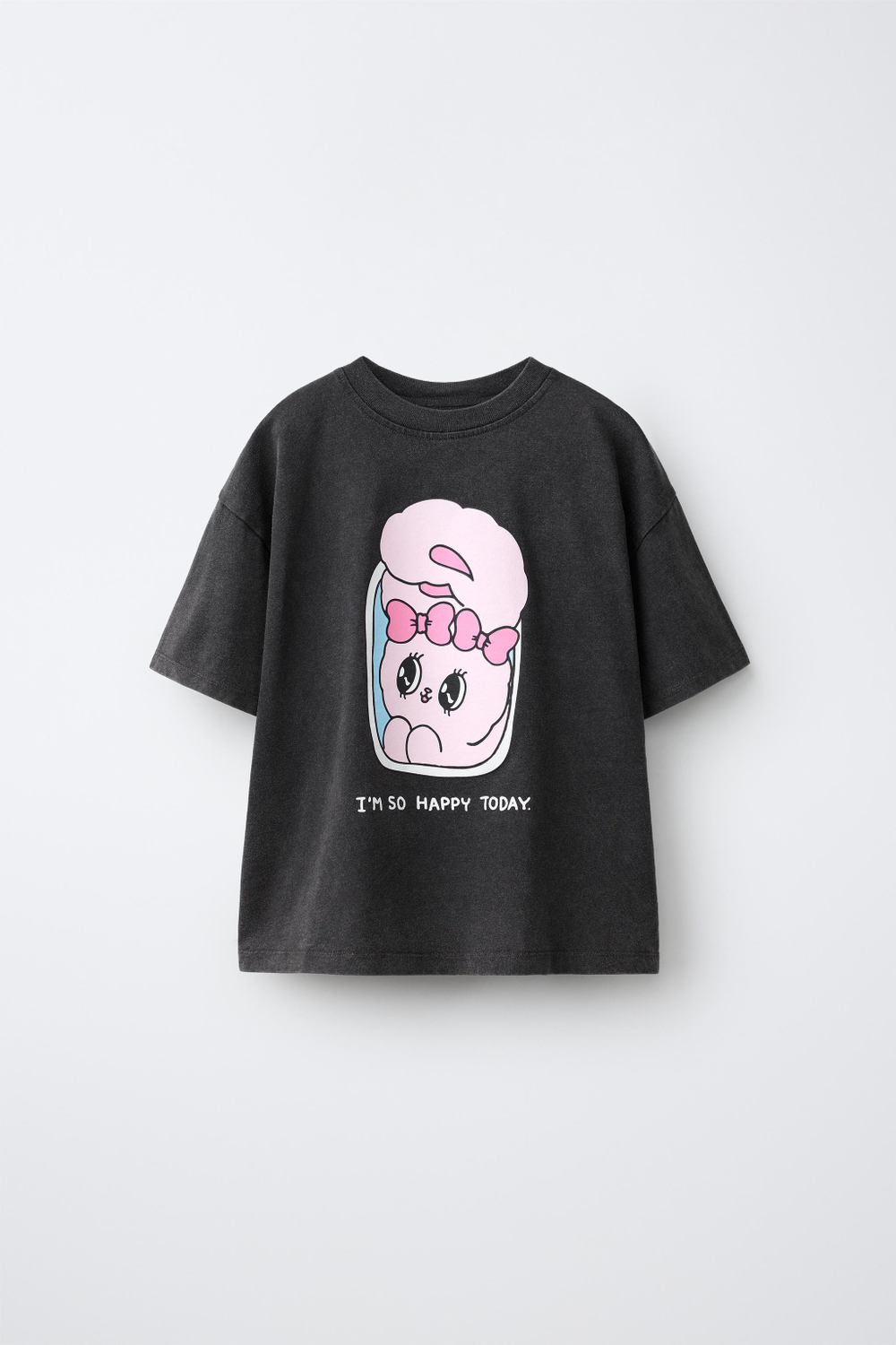 ZARA ФУТБОЛКА ESTHER BUNNY ©, АНТРАЦИТОВО-СЕРЫЙ