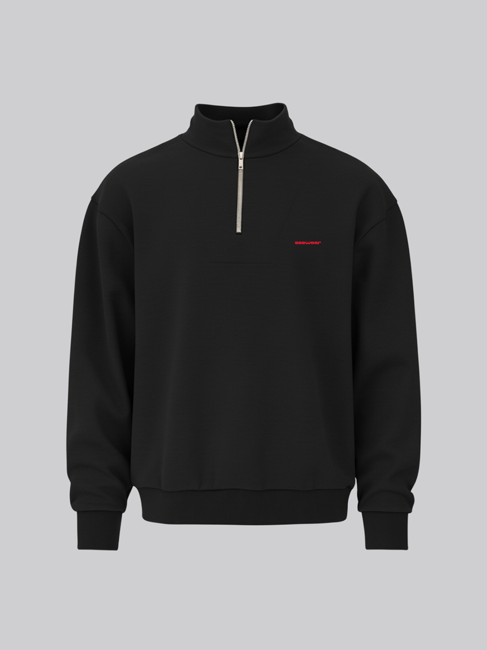 Халф-зип свитшот Small Logo (Onyx)