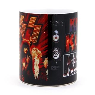 Кружка KISS группа + 3 разноцветных надписи (342)