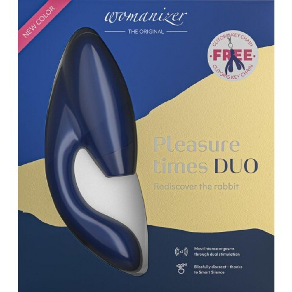 Бесконтактный клиторальный стимулятор Womanizer Duo синий