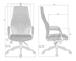 Офисное кресло для руководителей DOBRIN LOKI (антрацит (VRH230-01))