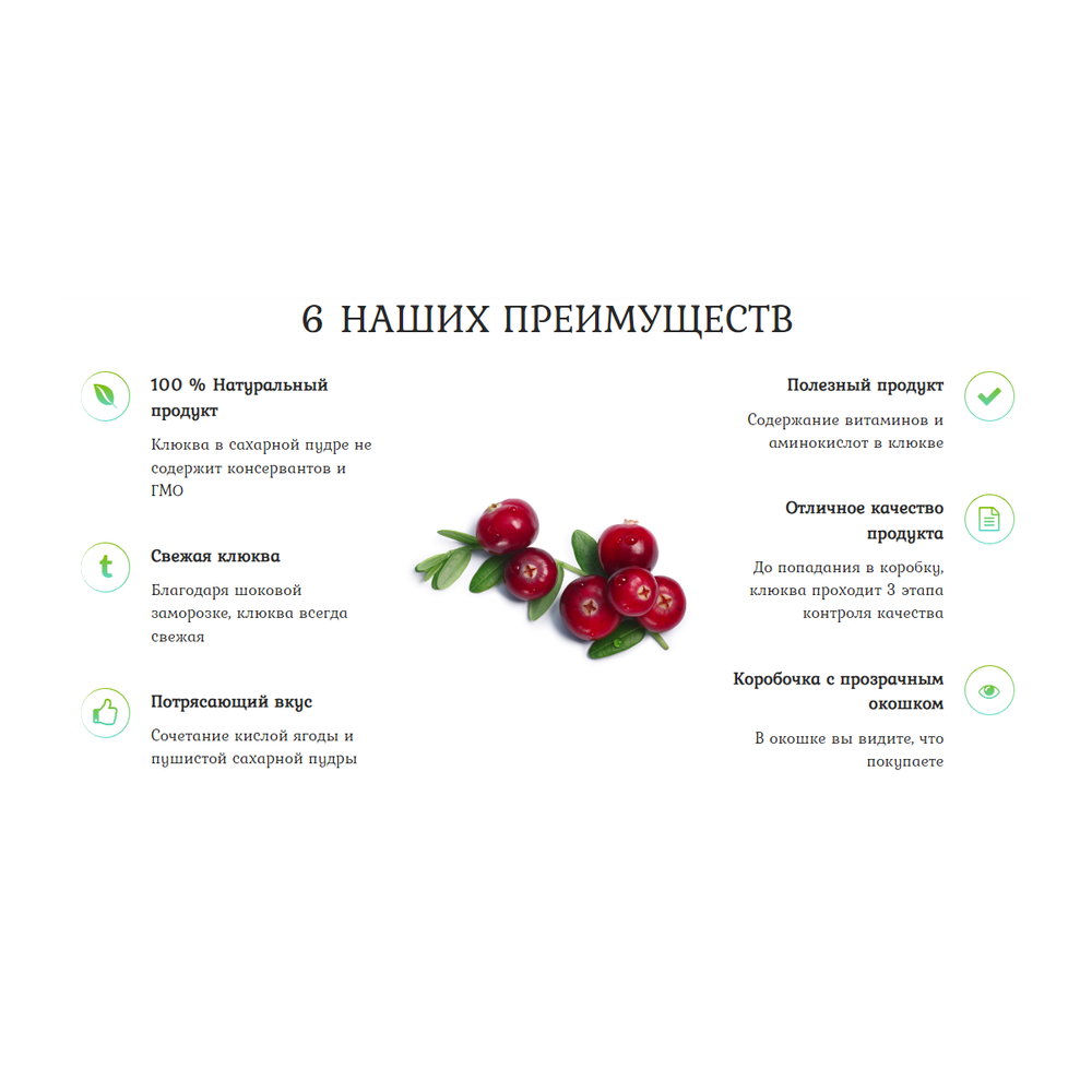 Клюква в сахарной пудре