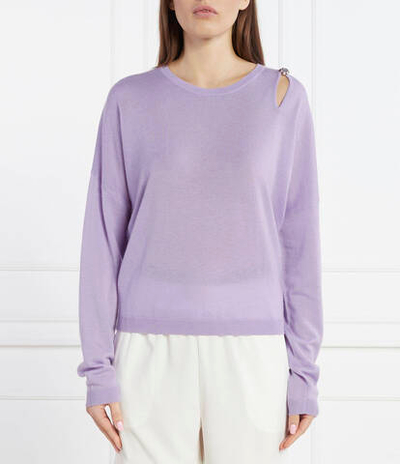 Хлопковый свитер Liu Jo - лавандовый(CA4115 MA63O)