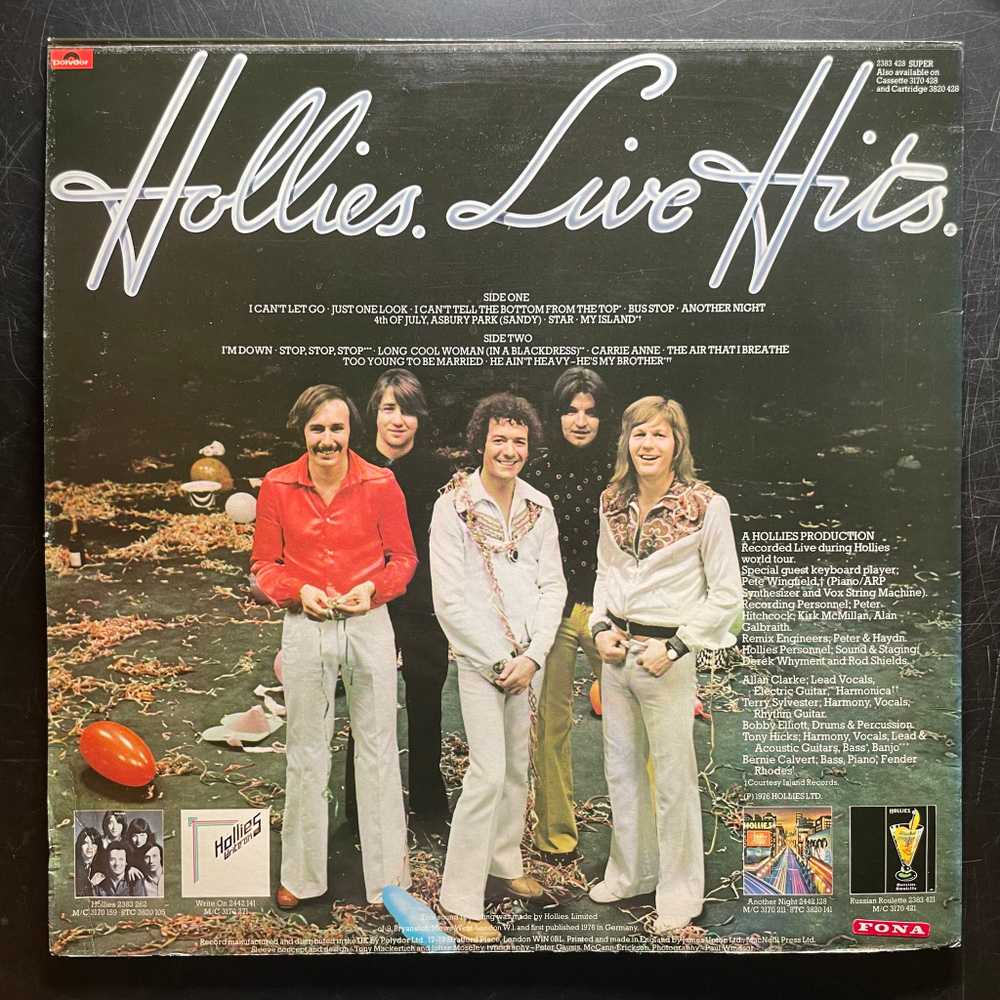 The Hollies- Hollies Live Hits (Англия 1976г.)