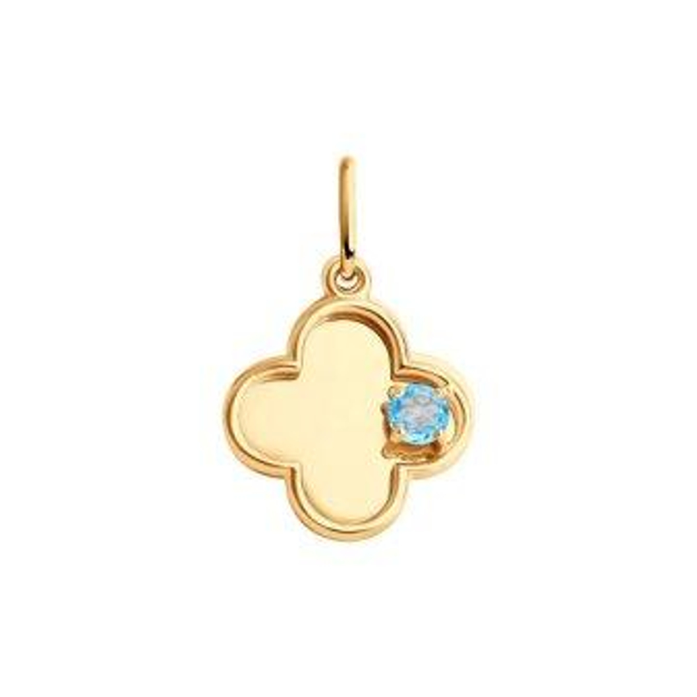 Подвеска из золота с топазами