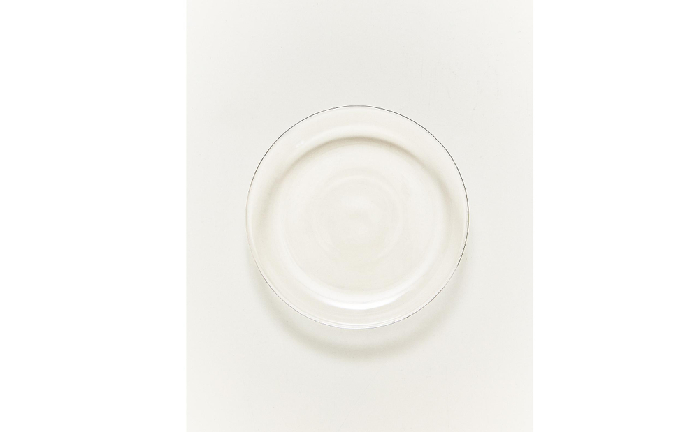 Zara Home тарелка пирожковая из боросиликатного стекла, цвет прозрачный, 13.5 см