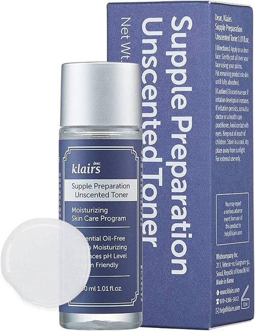 Dear, Klairs Supple Preparation Unscented Toner смягчающий тонер для лица склонной к жирности (мини)