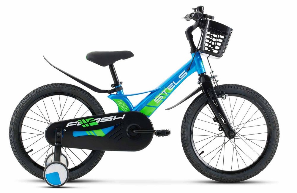 Велосипед 18&quot; STELS Flash KR Z010 темно-синий/зеленый