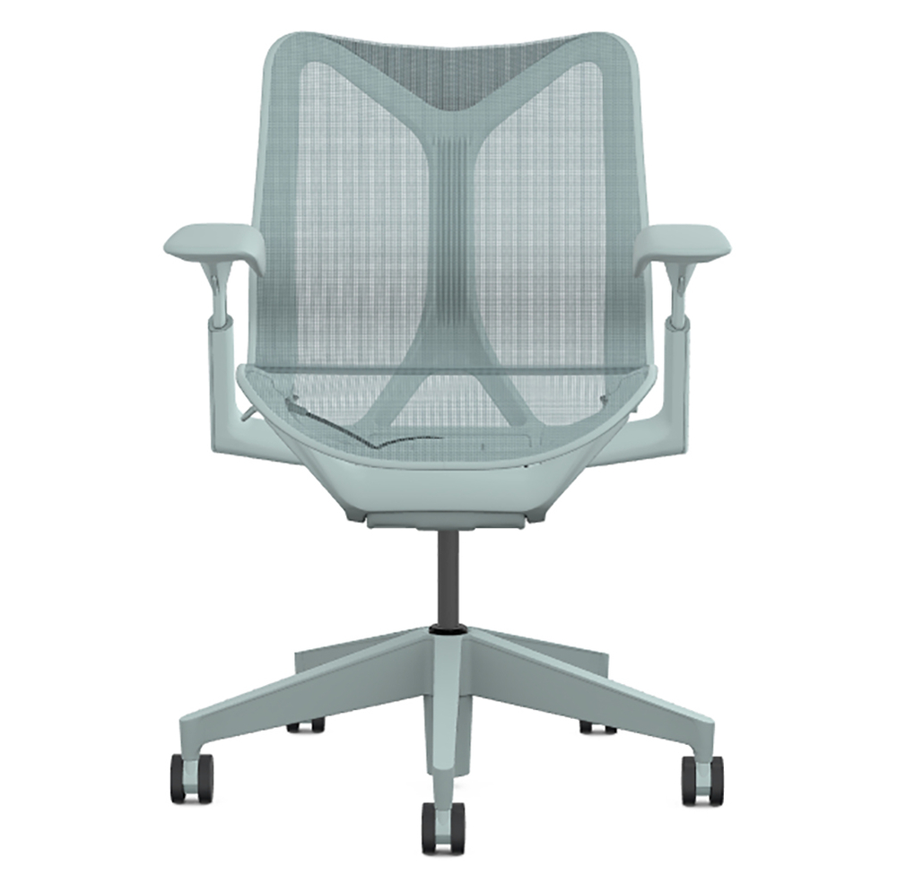 Кресло Herman Miller Cosm, низкая спинка, цвет Glacier, регулируемые подлокотники