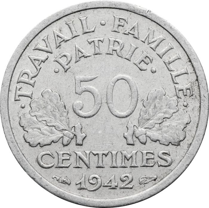 50 сантимов 1942 Франция