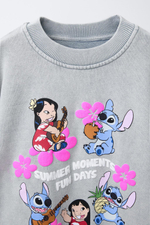 Толстовка с эффектом потертости и принтом lilo & stitch © disney