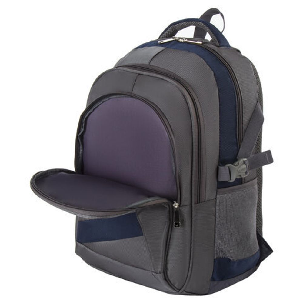 Рюкзак BRAUBERG "MainStream 2", 35 л, размер 45х32х19 см, ткань, серо-синий, 224446