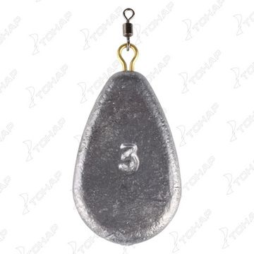 Груз плоская капля с вертлюгом 112 г Тонар