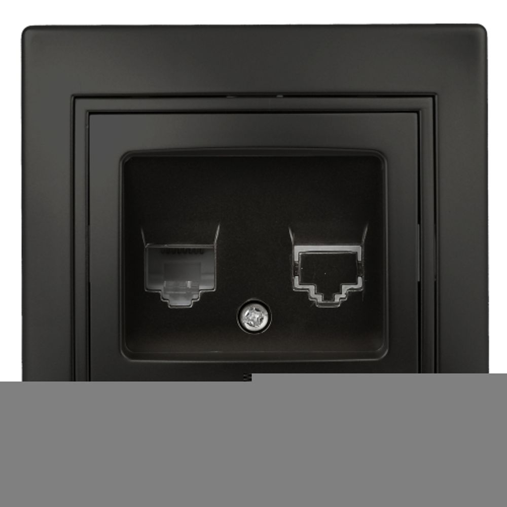 Розетка Intro Plano 1-302-05 телефонная RJ11, IP20, СУ, антрацит