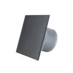 Вытяжной сверхмощный вентилятор ММ-Р 06 стекло квадрат 169 м³/час с обратным клапаном темно серый