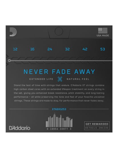 Струны для акустической гитары 12-53 D'ADDARIO XTABR1253