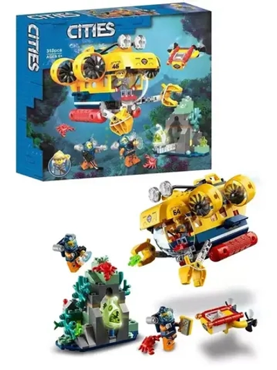 Конструктор Сити Исследовательская подводная лодка 310 дет