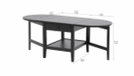 Стол журнальный с ящиком - аналог ИКЕА / ARKELSTORP/АРКЕЛЬСТОРП/ВУХТЫМ / IKEA , 140x65x52 см, черный