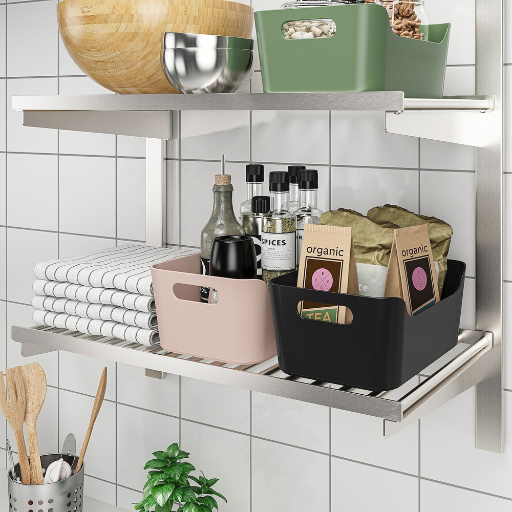 IKEA UPPDATERA  (ИКЕА УППДАТЕРА)  -  Контейнер, антрацит, 24x17 см