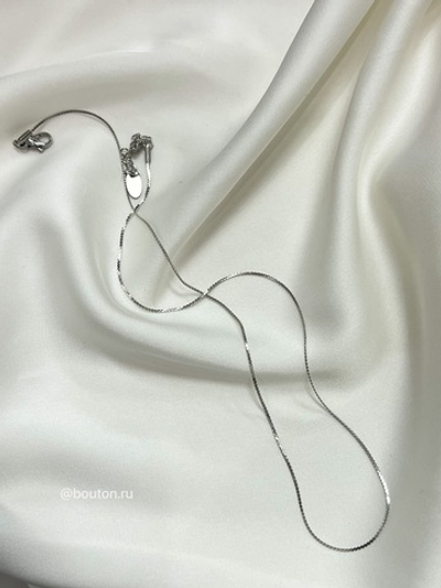 Цепочка для подвески серебристая классическая