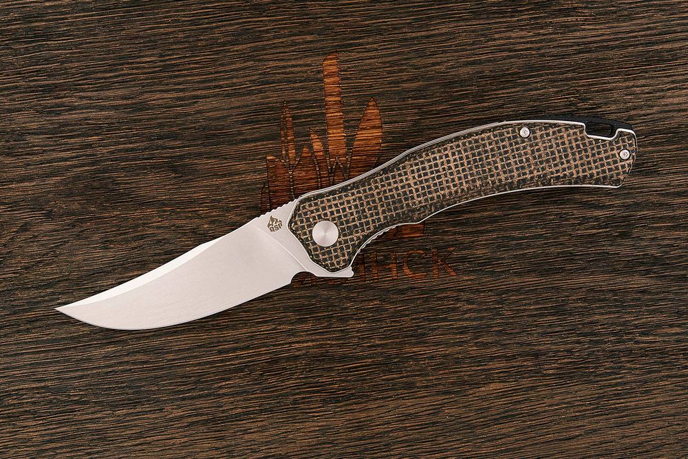 Нож складной QSP Walrus, клинок 86мм, сталь D2, рукоять микарта