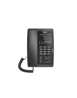 Fanvil H3 Black Hotel phone, 1 USB Port for phone charging, 6 Soft keys programmable service hotline, PoE, HD Voice, PSU
