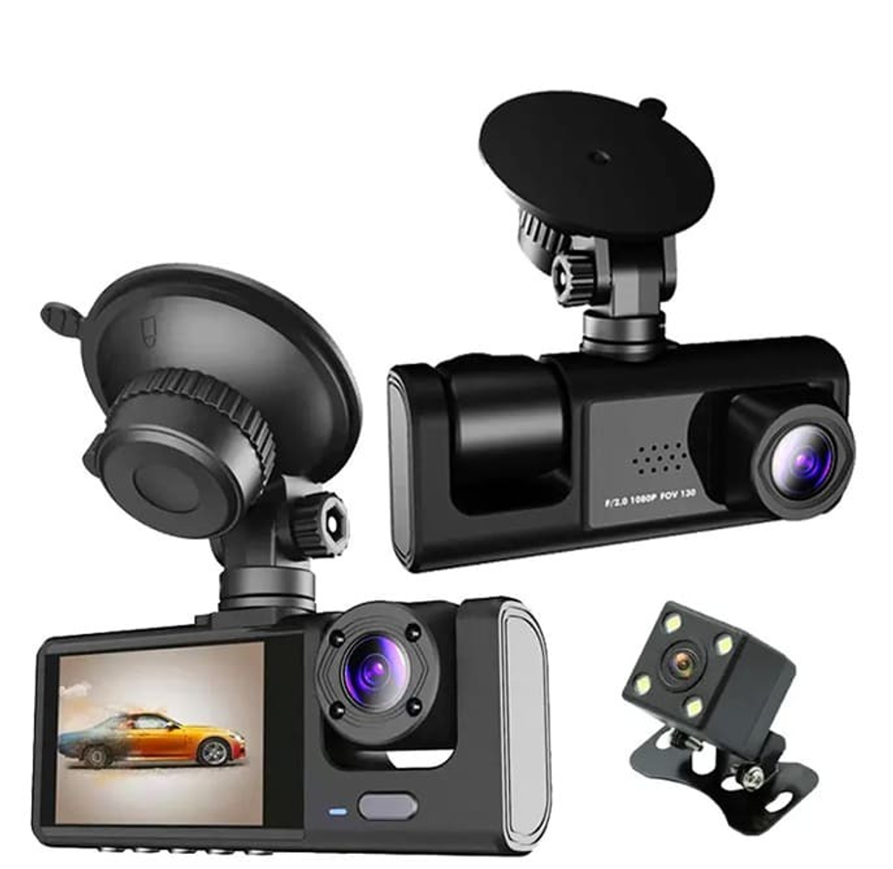 Автомобильный видеорегистратор ENERGY POWER S1 HD + 3 камеры (черный)