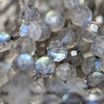 Лабрадор с яркой иризацией натуральный, 4,5мм, шар, микроогранка