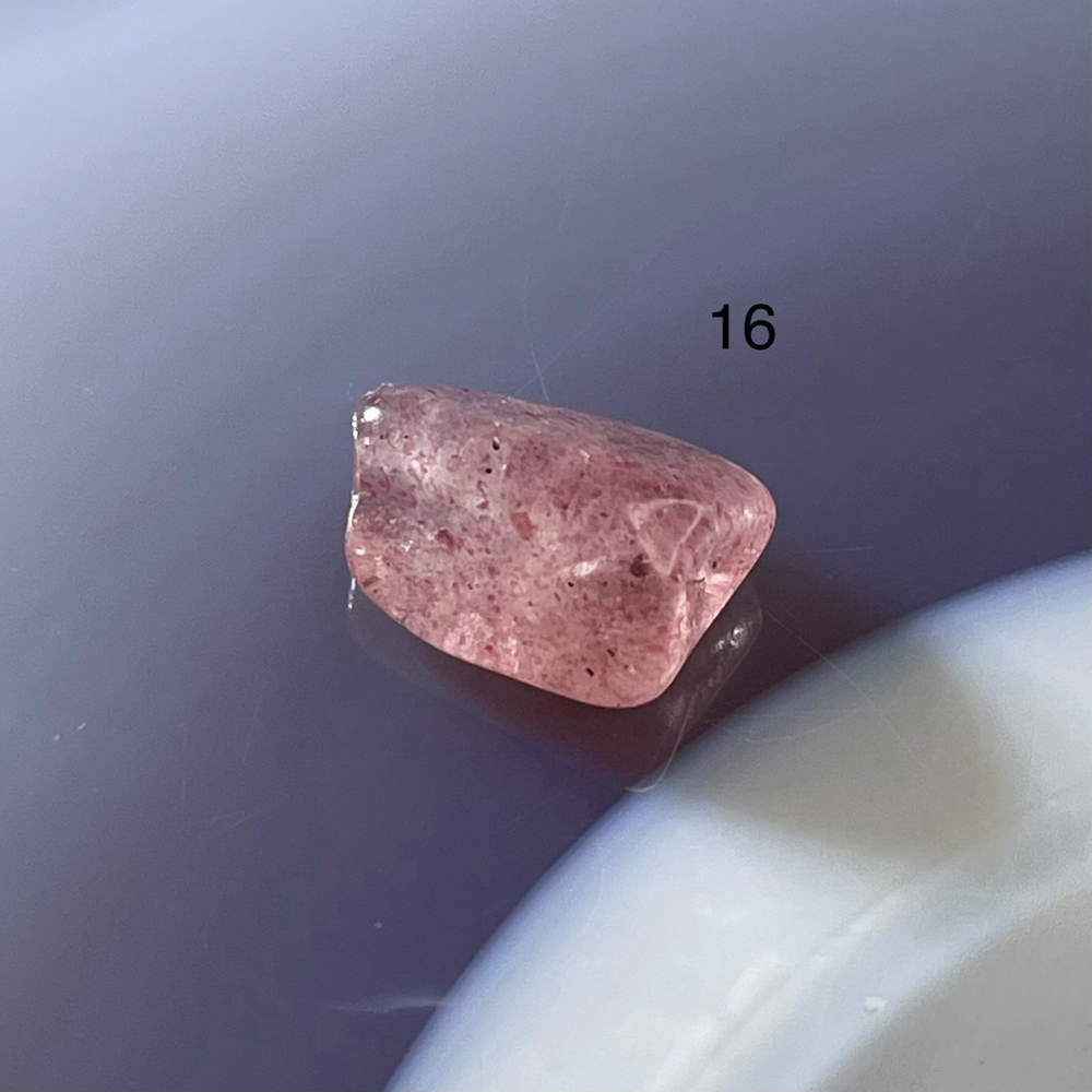 55165 Клубничный кварц Бусина 8-10мм-52