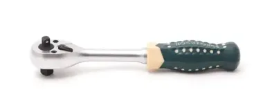 Трещотка реверсивная двухсторонняя с резиновой ручкой 1/4''-3/8''(72зуб.) RockFORCE RF-802321