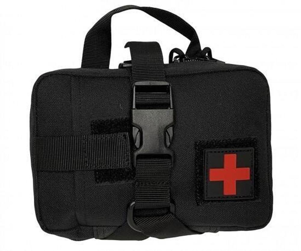Аптечка индивидуальная Molle черная горизонтальная