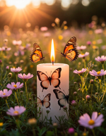 Трансфер переводной - декаль для свечей и гипса бабочки 015 А5