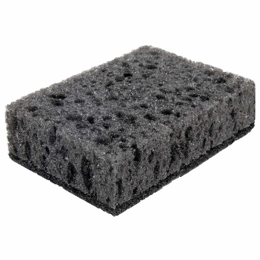Губки для посуды SQUARE BLACK 98х66х30 мм комплект 10 шт. КРУПНОПОРИСТЫЙ поролон/абразив LAIMA (8 штук в упаковке)