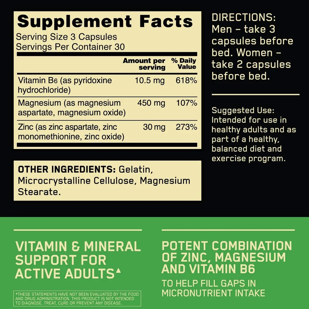 Optimum Nutrition ZMA 90 капсул