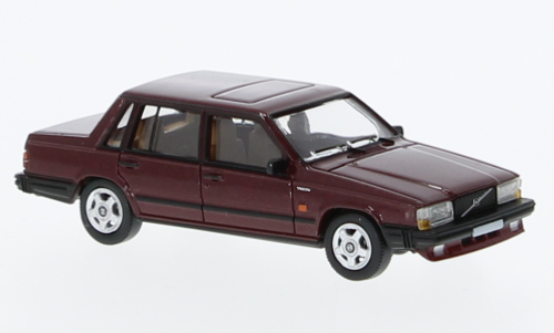 Автомобиль Volvo 740, темно-красный металлик 1984, 1:87