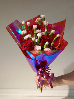 Летний солнечный букет с танацетумом и ароматными пионами Сара Бернард (С0034)