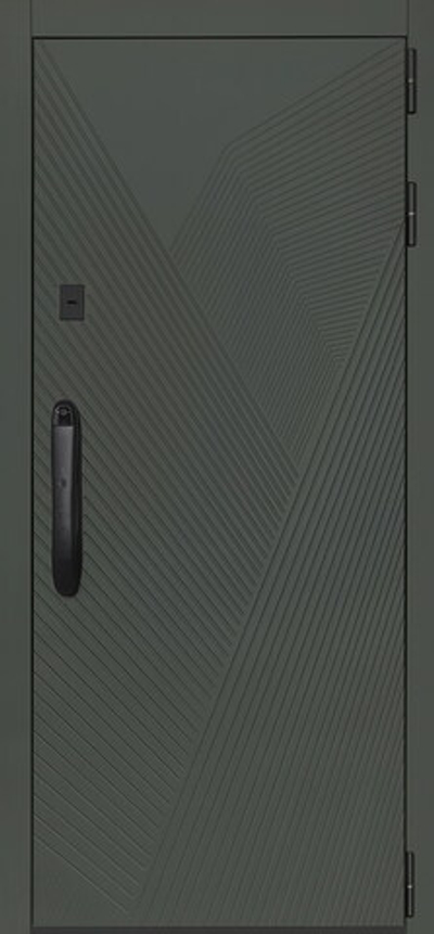 Стальная дверь "Vertu" с зеркалом (биометрический замок)