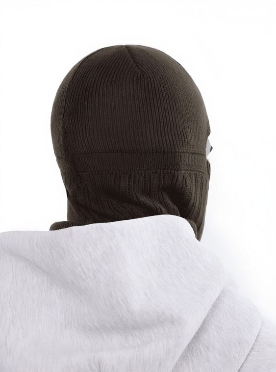 Тактическая вязаная балаклава шапка зимняя Олива