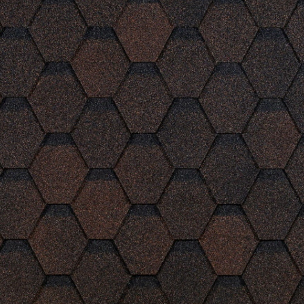 Черепица гибкая Docke PIE Eurasia Шестигранник Коричневый