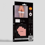 Чулки в мелкую сетку ROSA VINTAGE с рисунком сзади S/L белые