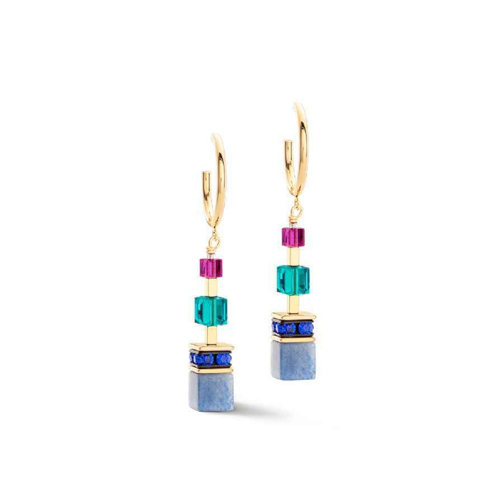 *Пусеты Multicolour Gemstone Coeur de Lion