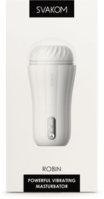 Белый вибромастурбатор Robin - 19,8 см.
