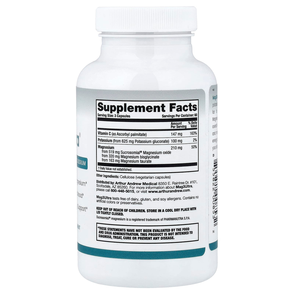 Arthur Andrew Medical, Mag3Ultra®, 180 капсул