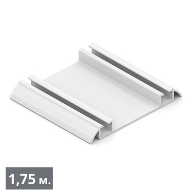 ЭКО Направляющая нижняя двухполозная (1,75 м) белый глянец (RAL) (AE0488) Aristo (Акция)