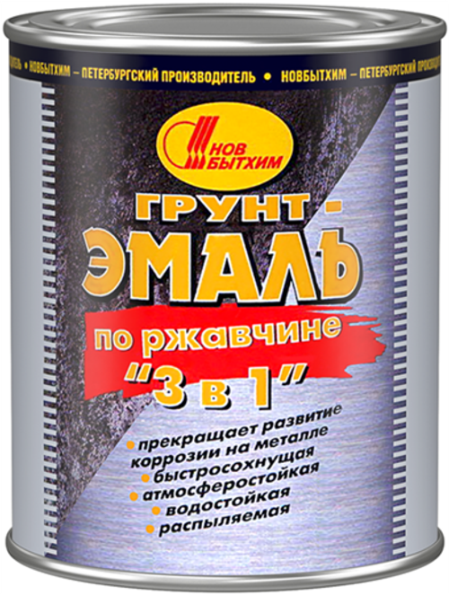 Грунт-эмаль на ржавчину 3 в 1 Новбытхим синяя RAL 5017
