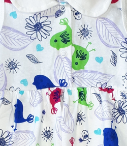 Боди платье Птички (белый)