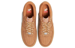 Supreme x Nike Air Force 1 two-layer suede Flax joint non-slip wear-resistant lightweight low-top sneakers for men and women the same wheat color