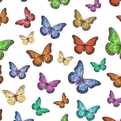 Разноцветные бабочки